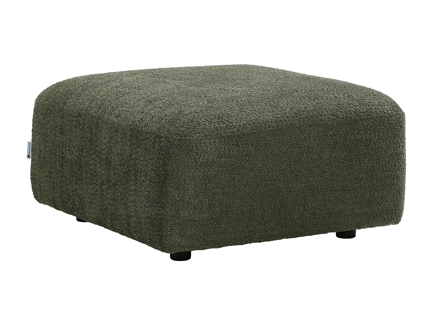 Pouf en tissu bouclette vert DANEPI