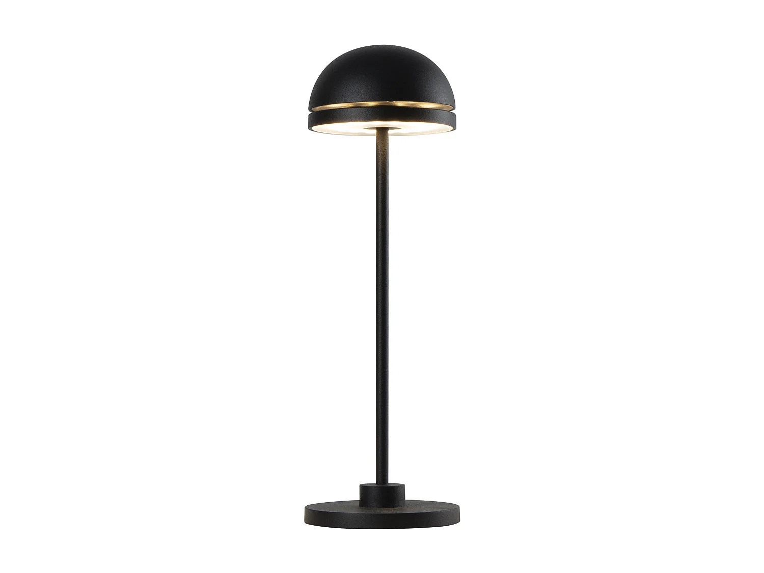 Lampe de table touch aluminium LED DUPLO CUP Noir H26cm