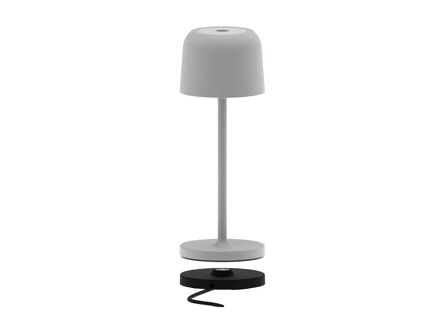 6 Lampes de table SOPHIA Gris clair + base de chargement