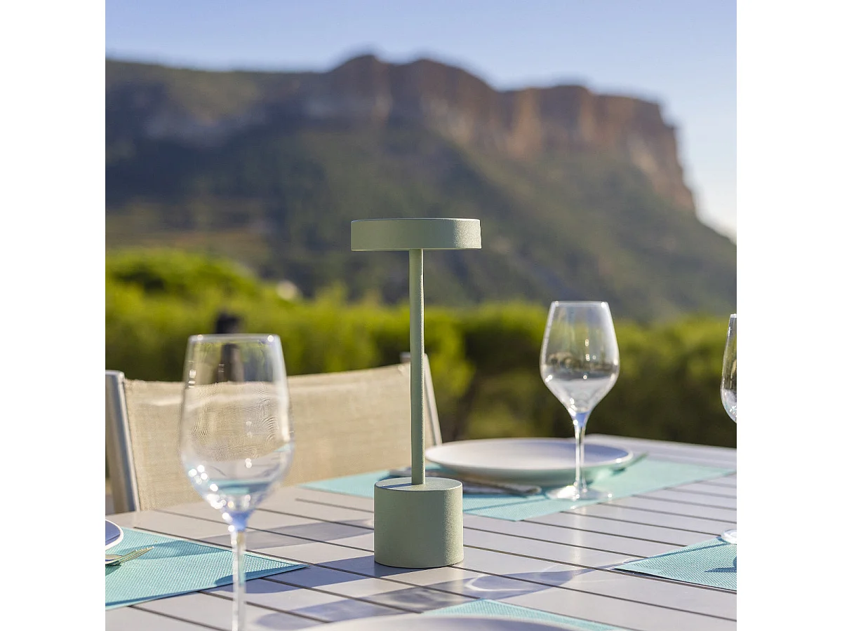 2 Lampe de table sans fil ROBY Vert H30cm
