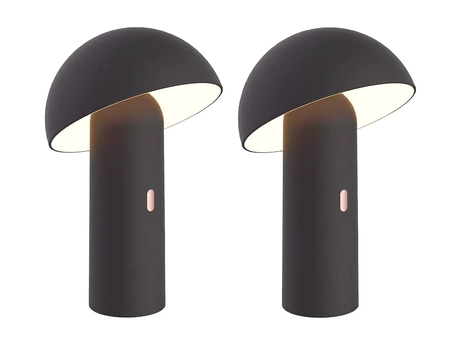 2 Lampes de table sans fil TOD Noir H28cm