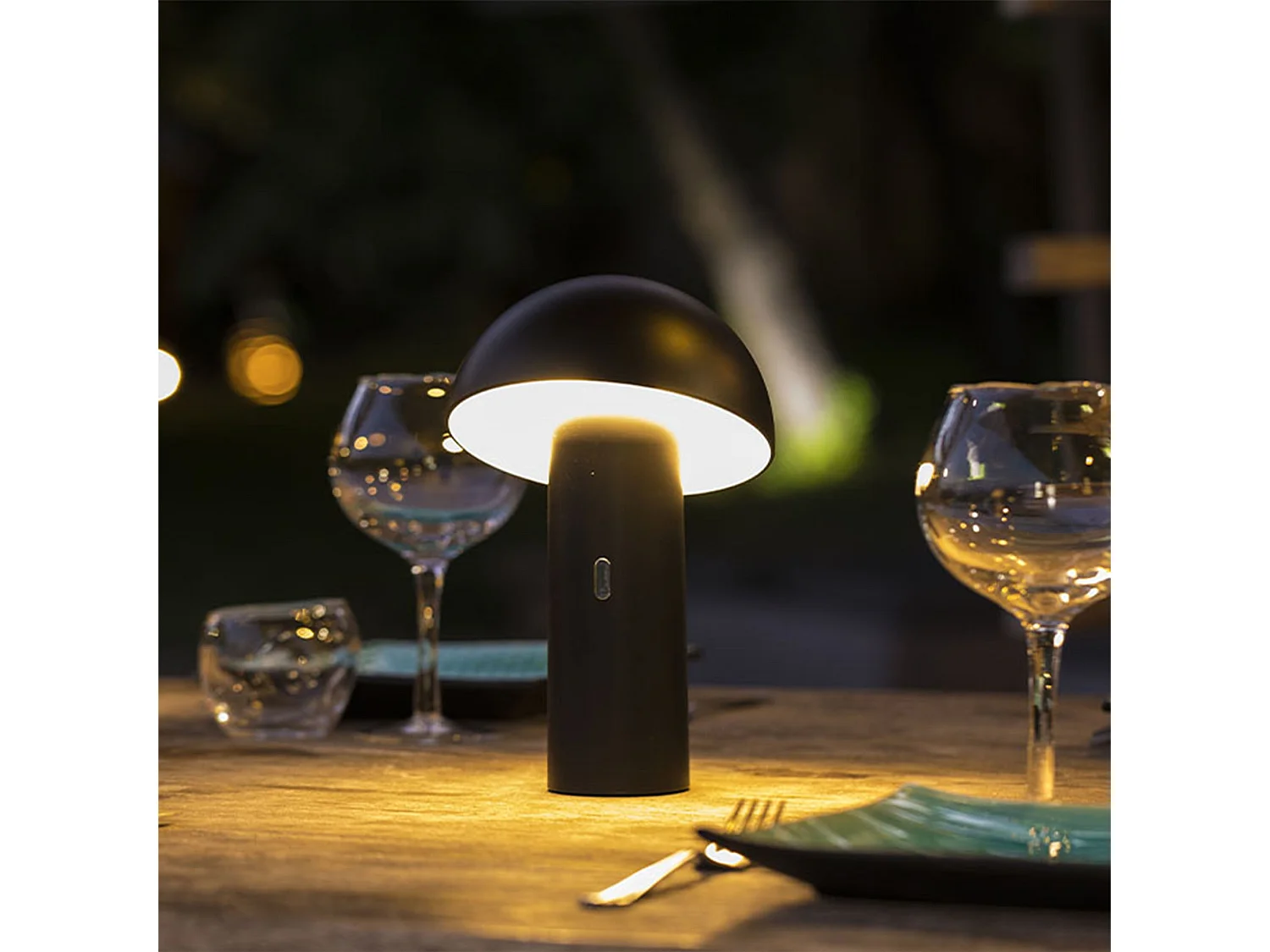 2 Lampes de table sans fil TOD Noir H28cm