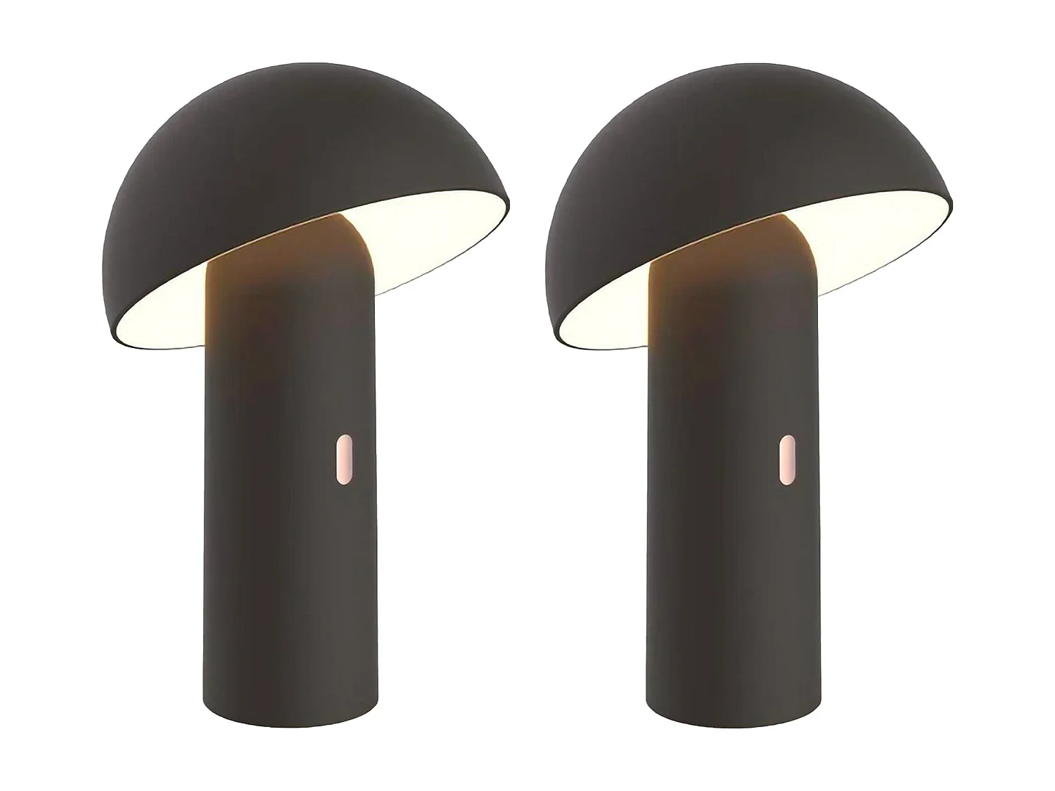 2 Lampes de table sans fil TOD Noir H28cm