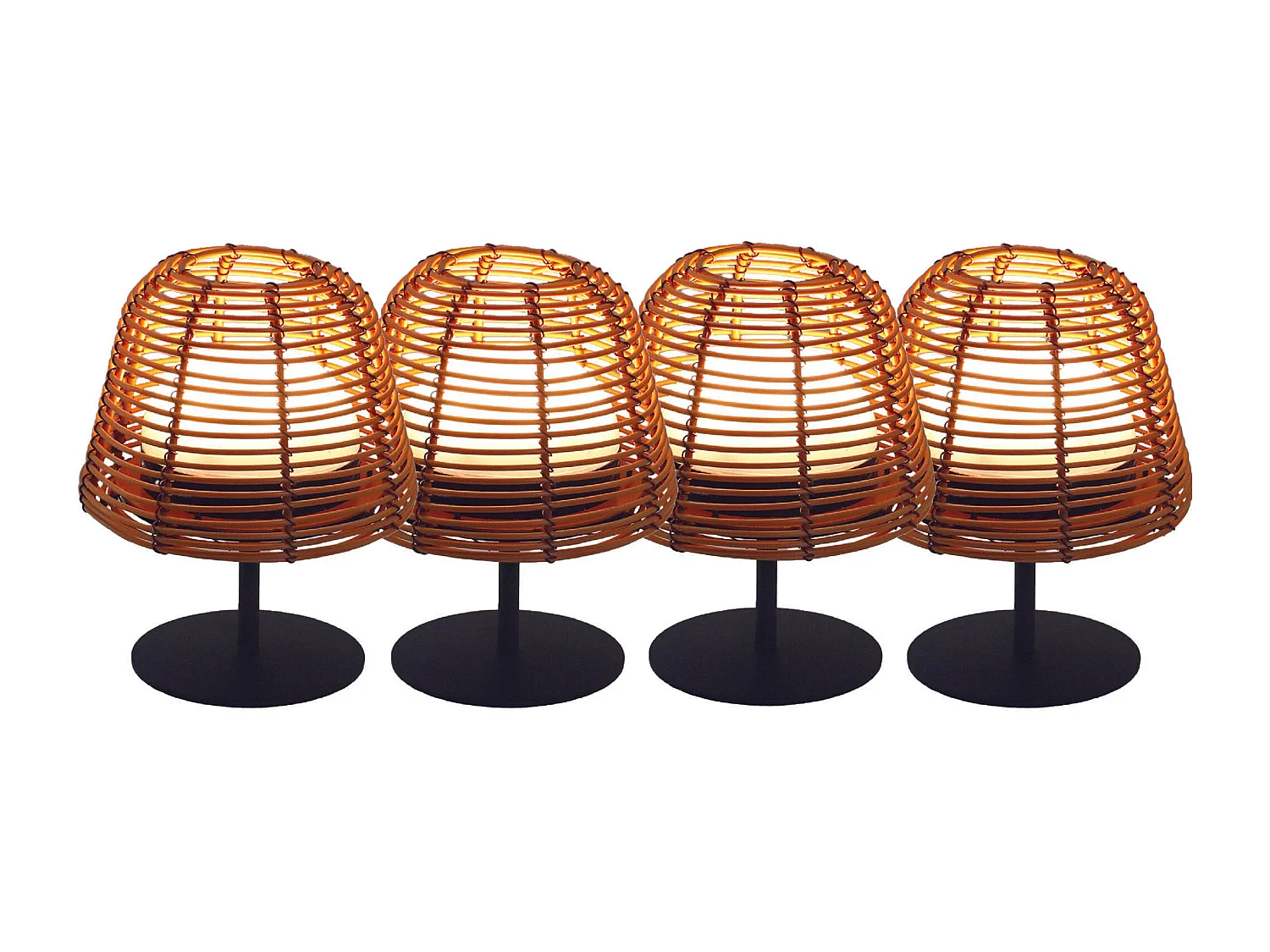 4 Lampes de table sans fil TWINS BOHEME H16cm