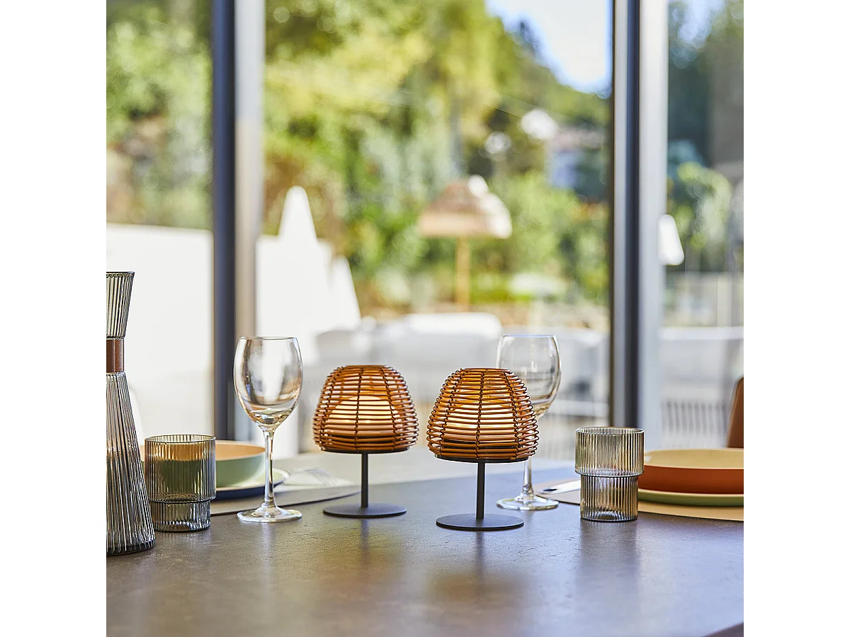 4 Lampes de table sans fil TWINS BOHEME H16cm