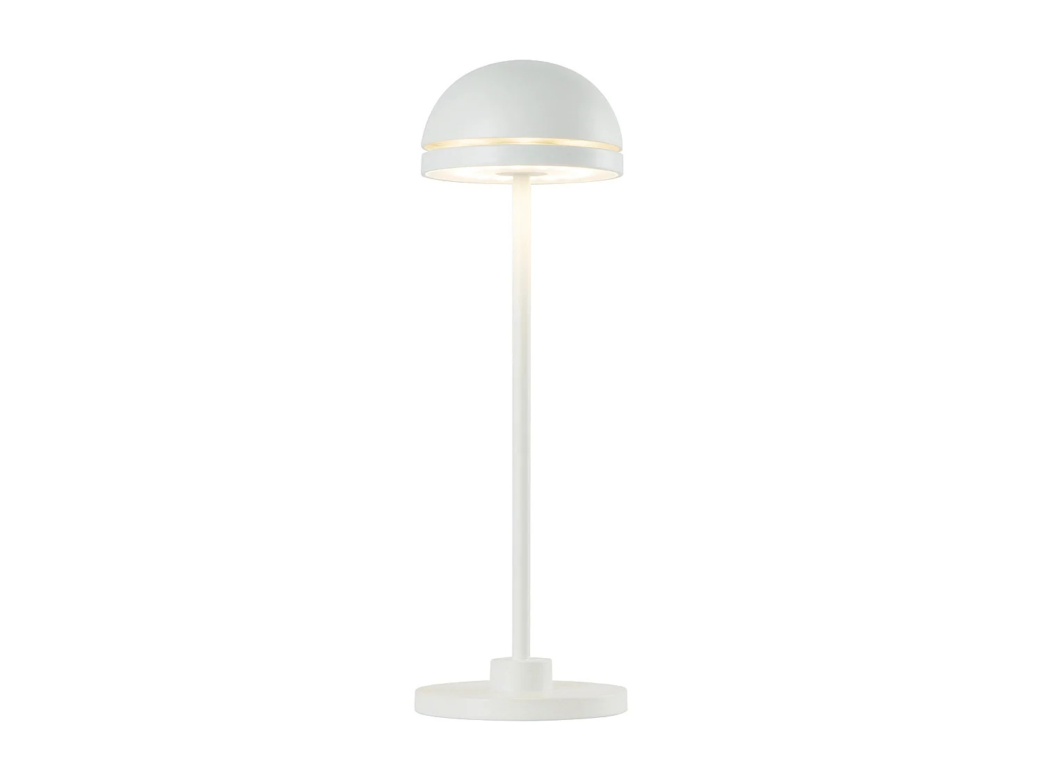 Lampe de table touch aluminium LED DUPLO CUP Blanc H26cm