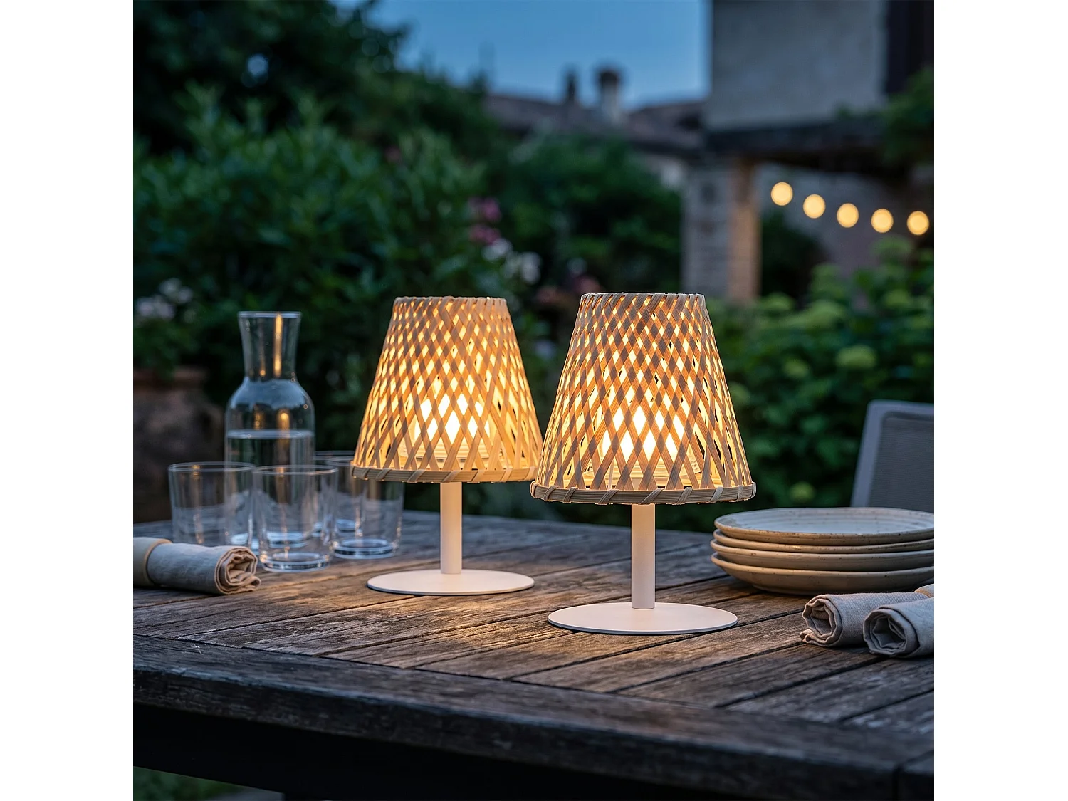 2 Lampes de table sans fil IBIZA H26cm
