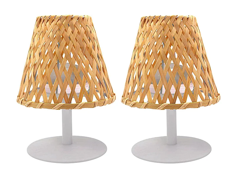 2 Lampes de table sans fil IBIZA H26cm