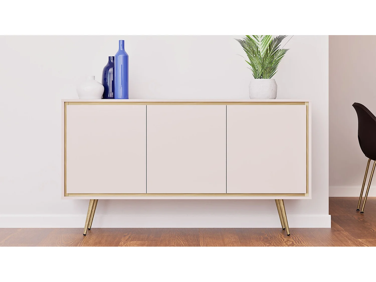 Buffet Tori 150 cm - Cachemire avec liseré doré