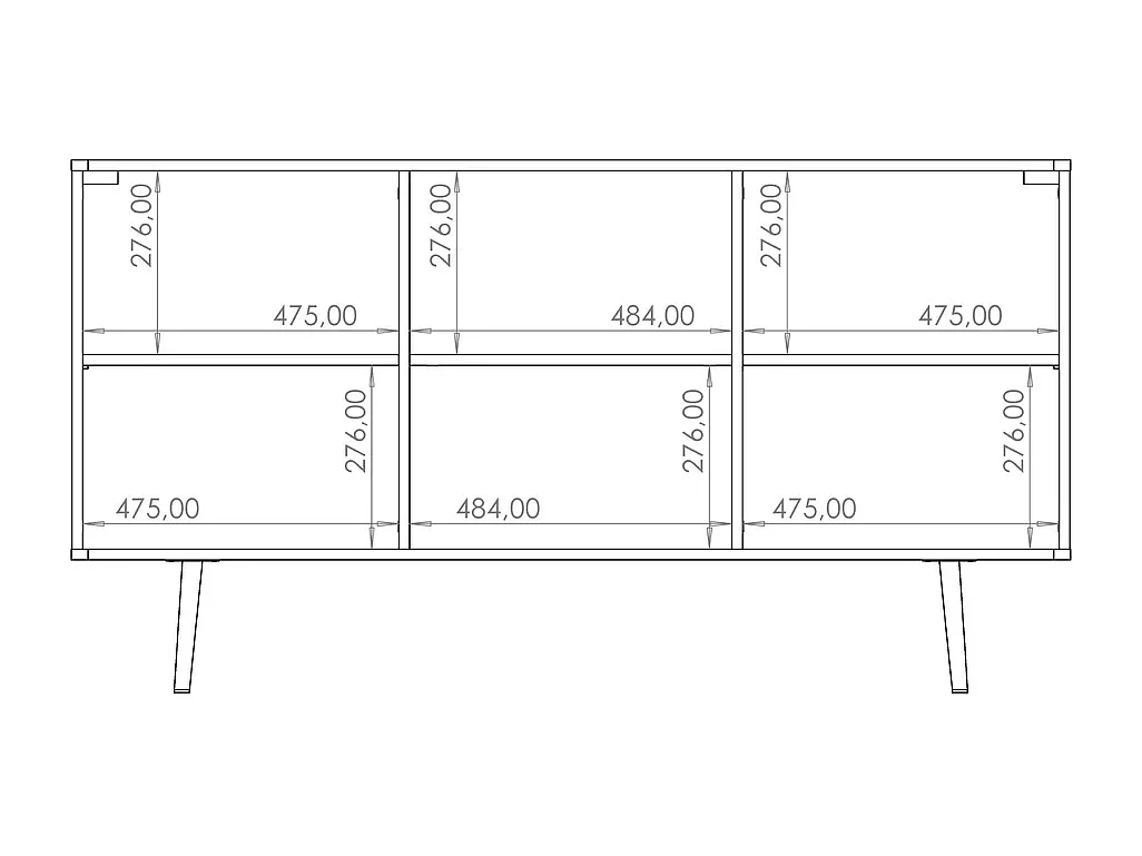Sideboard Pinelli 150 cm - 3 türen fischgrät captain deck