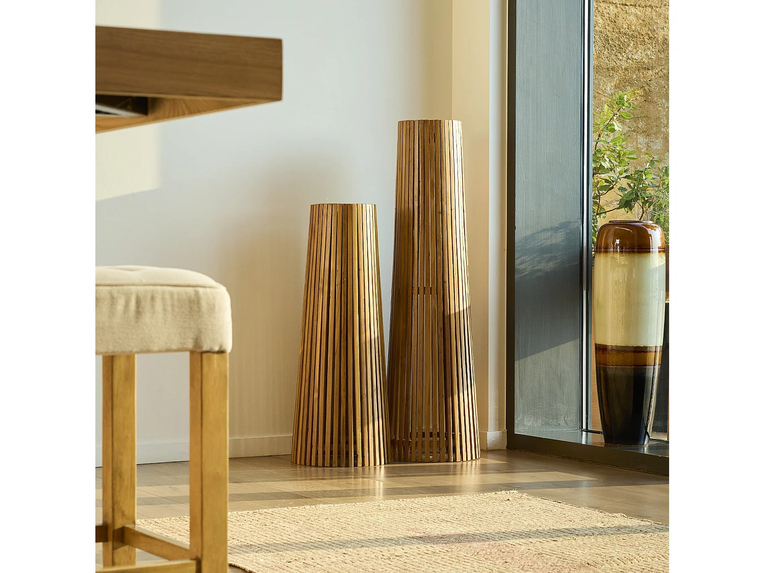 Lampadaire d'extérieur solaire TECKA SMALL H90cm