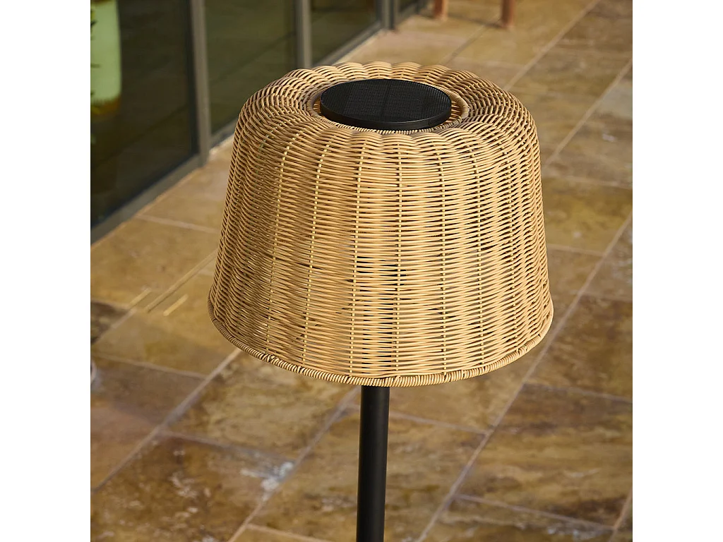 Lampadaire solaire MATEO en polyrotin H160cm