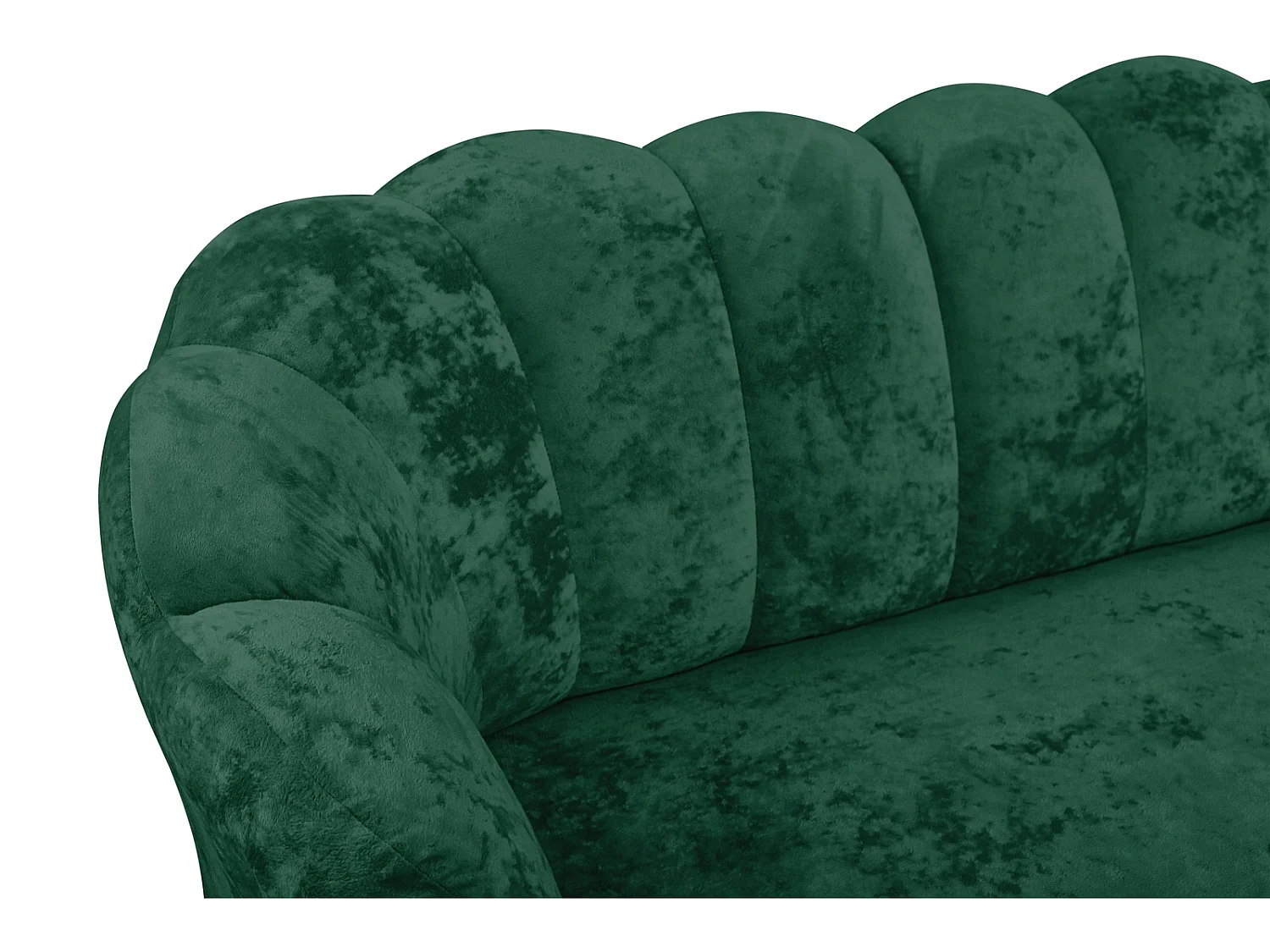 Canapé 2 places Adria - velours vert malachite pieds dorés