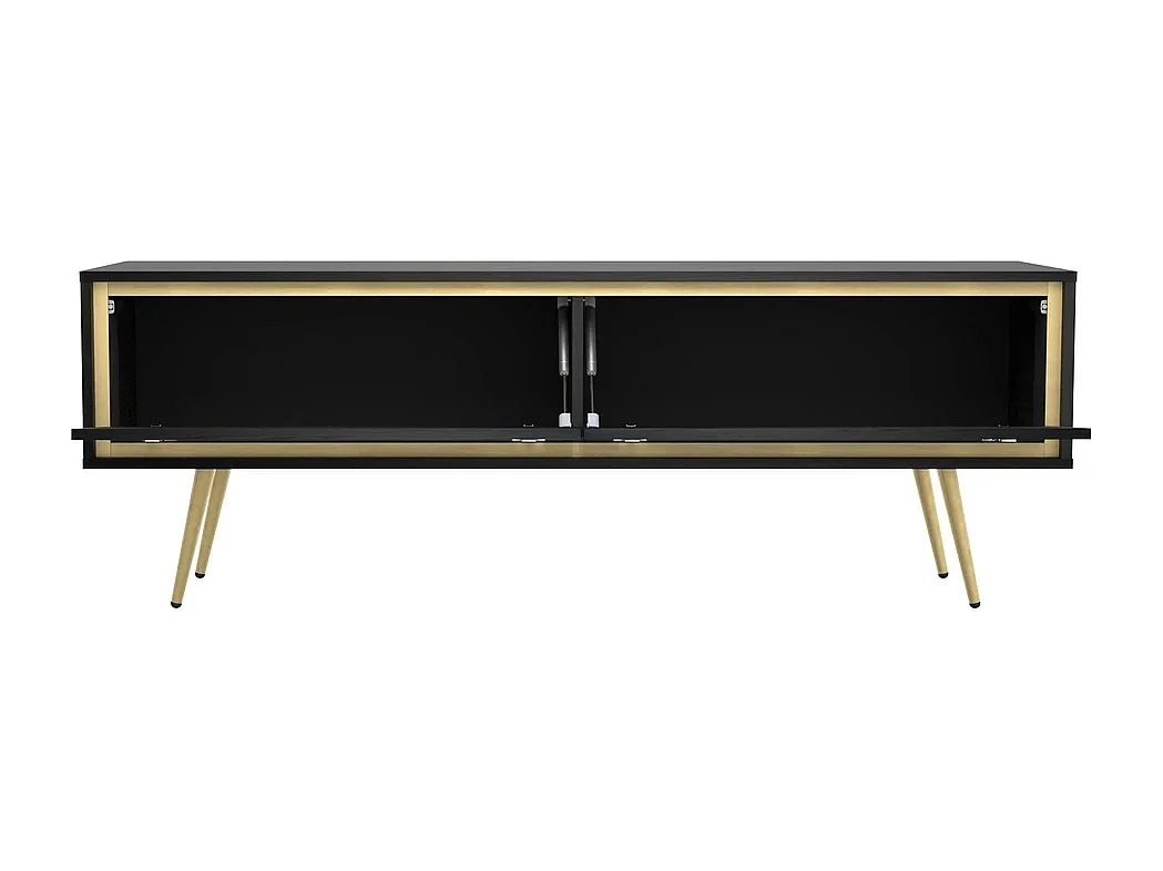 TV-meubel Tori 150 cm - Kasjmier en gouden poten