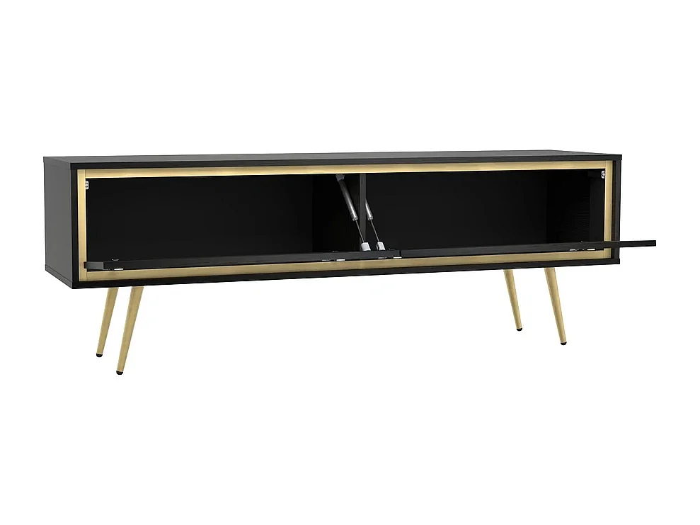 TV-meubel Tori 150 cm - Kasjmier en gouden poten