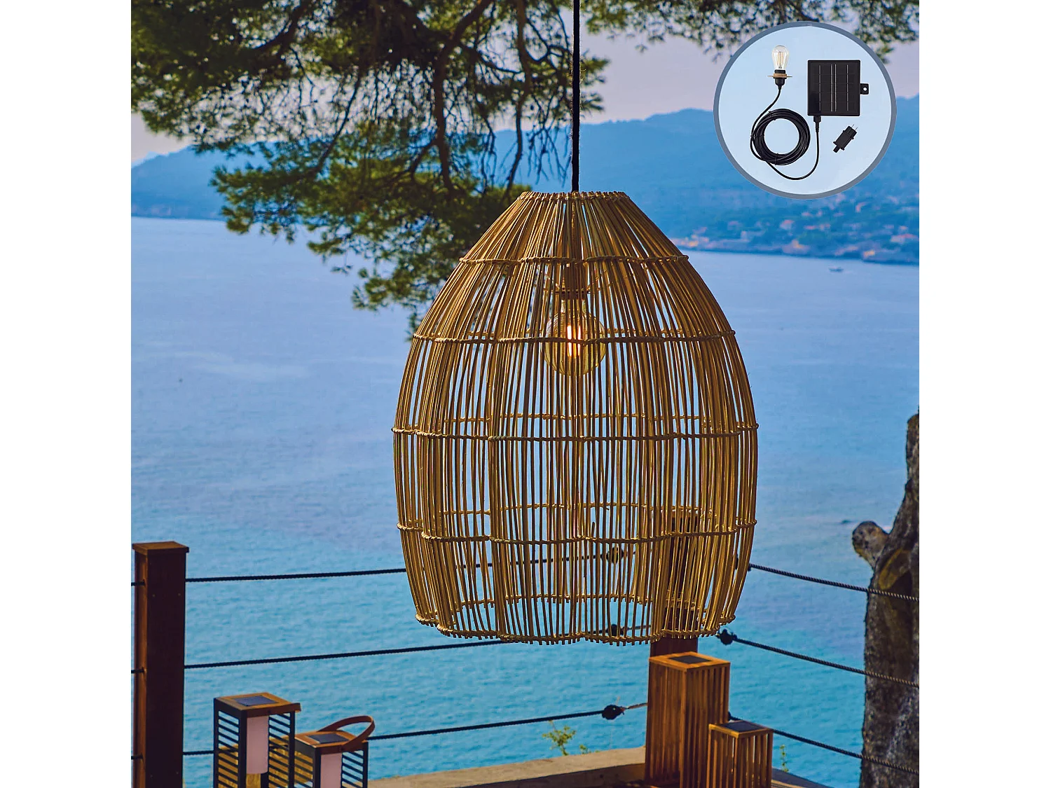 Suspension solaire bohème AVILA SOLAR D50 cm