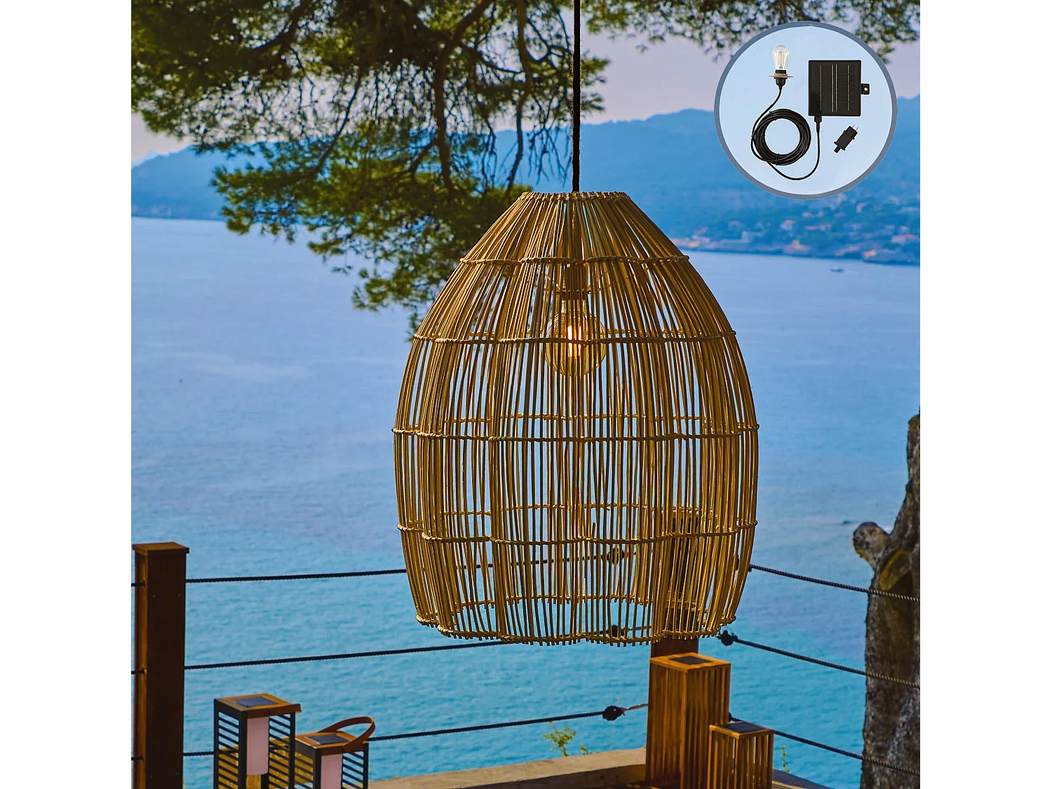 Suspension solaire bohème AVILA SOLAR D50 cm