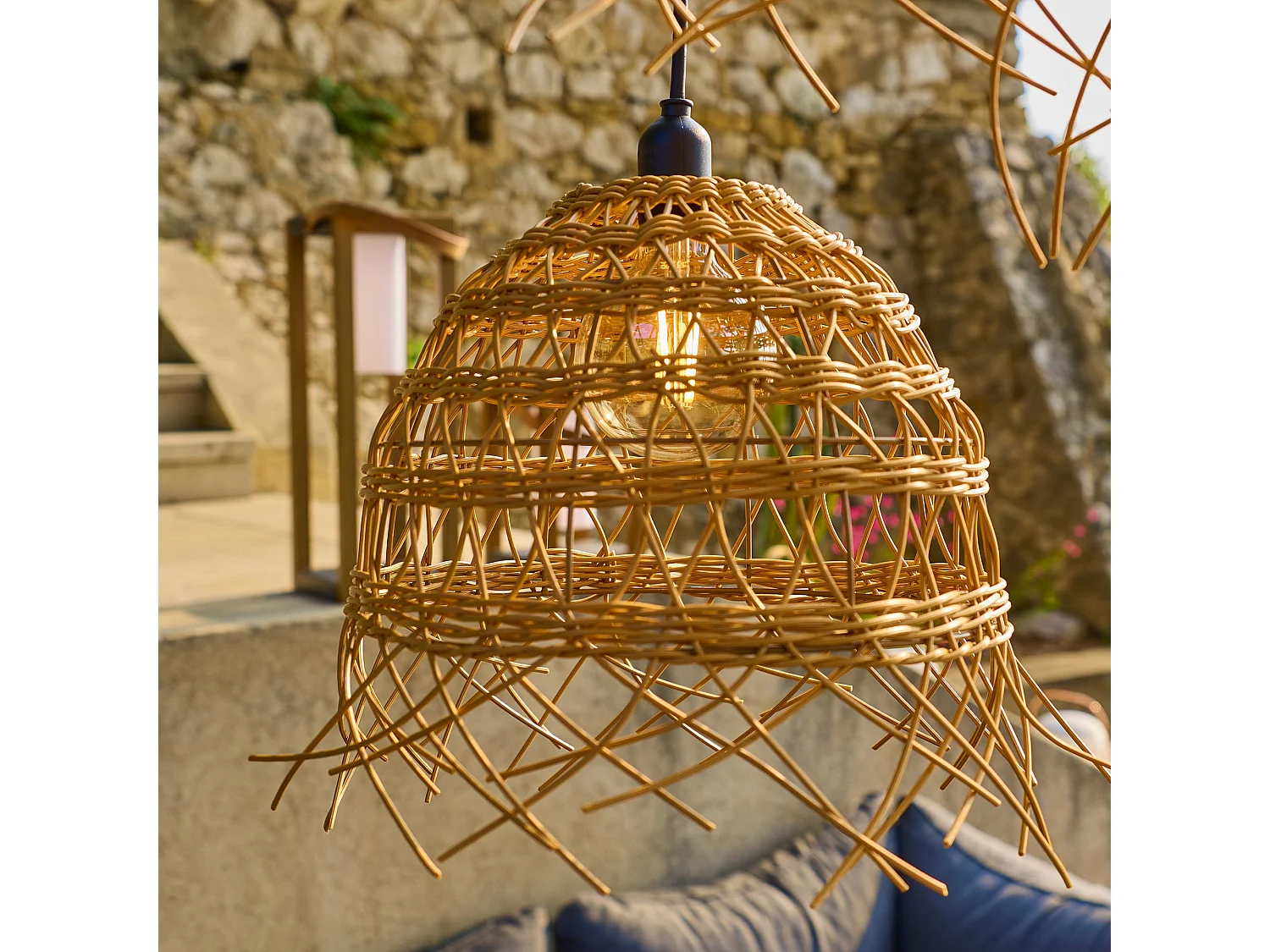 Lot 2 Suspensions HAWAII LONG Extérieures Polyrotin H45cm