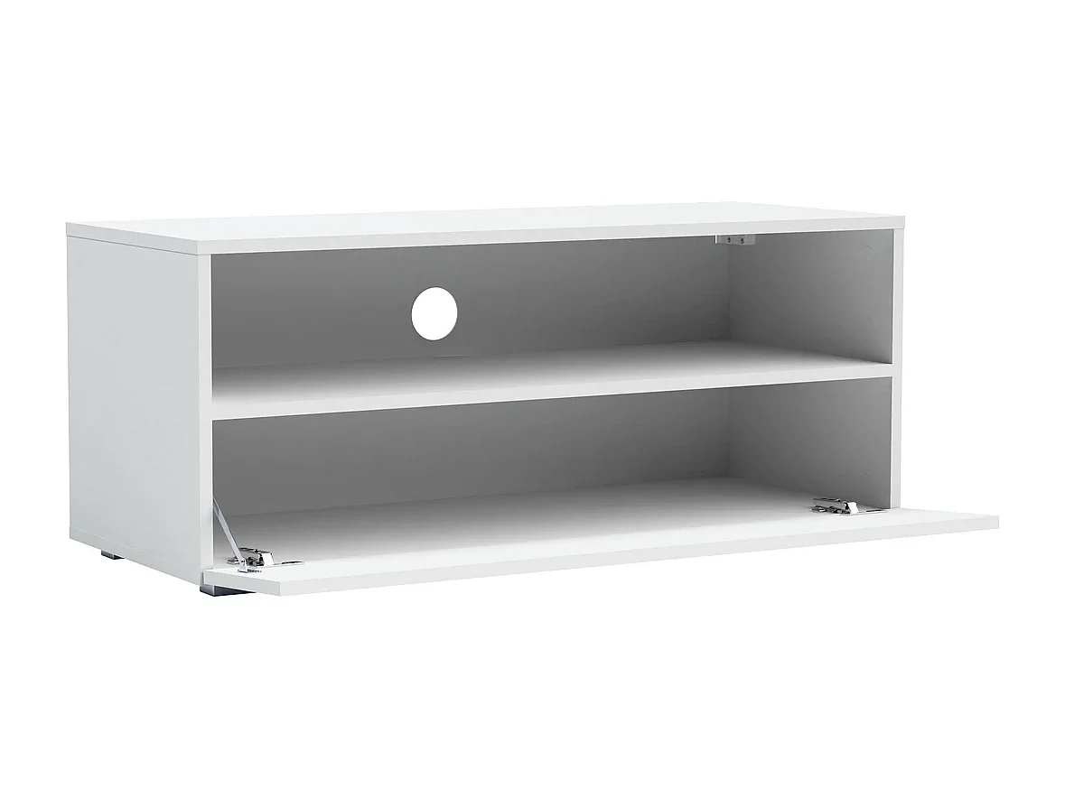 TV-meubel Tebris 100 cm - Mat Wit compact 2-in-1