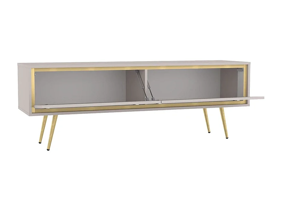 TV-Schrank Tori 150 cm - Kaschmir und goldene Füße