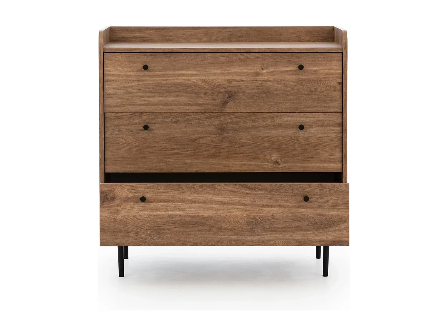 Ladekast met 3 laden Nero 90 cm - Brandy Castello