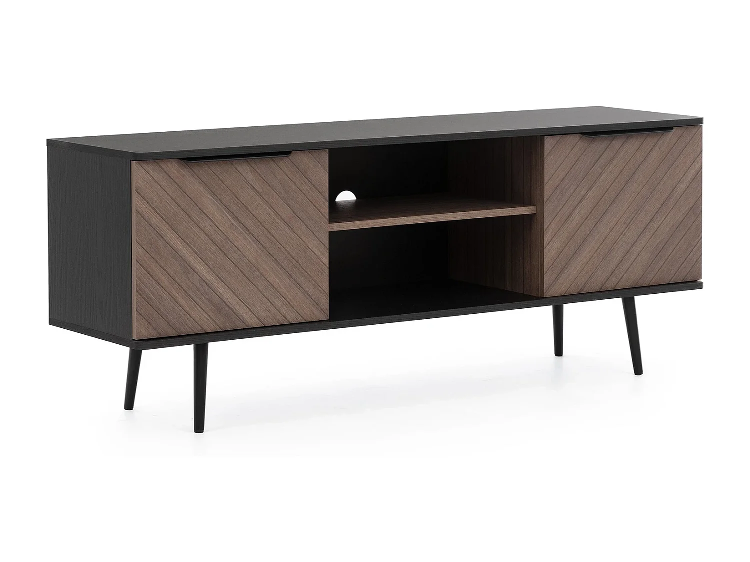 Meuble TV Pinelli 150 cm - portes chevrons captain deck