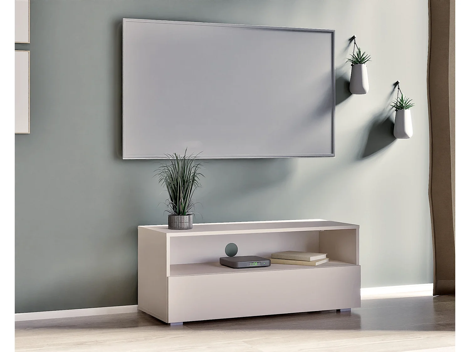 TV-Lowboard Tebris 100 cm - Kaschmir kompakt 2-in-1