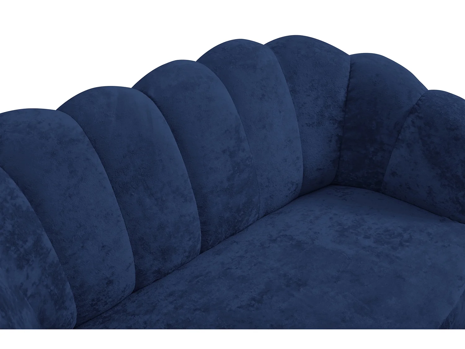 2-Sitzer Sofa Adria - samt marineblau schwarze füße