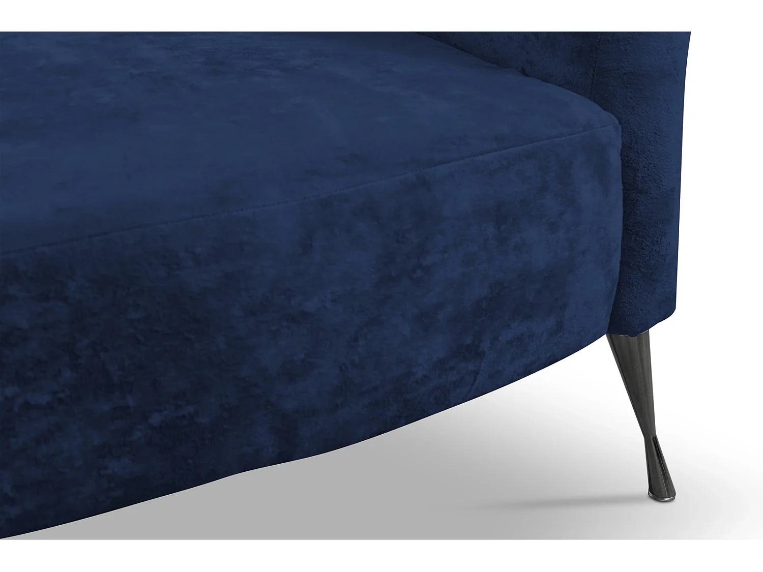 2-Sitzer Sofa Adria - samt marineblau schwarze füße