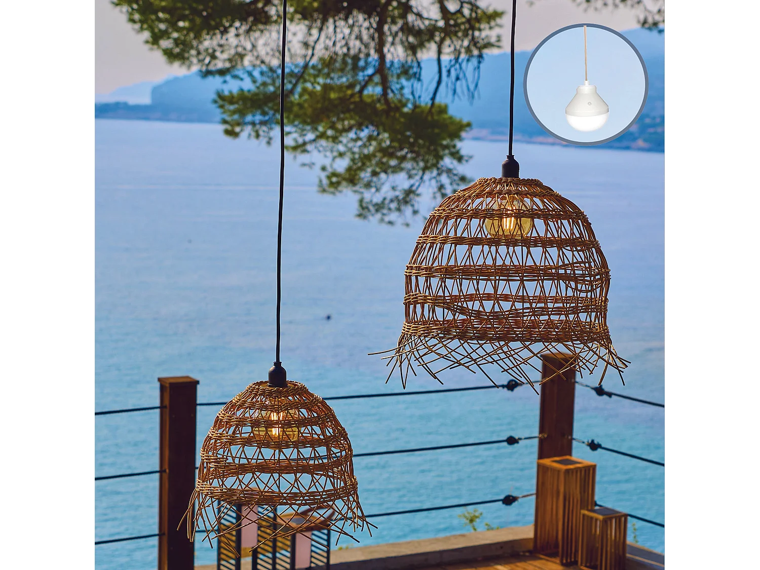 2 Suspensions nomades HAWAII NOMAD H35 H45 cm