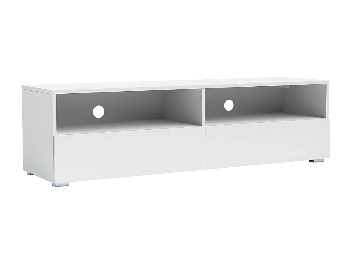 TV-meubel Tebris 150 cm - Mat Wit met Push to Open