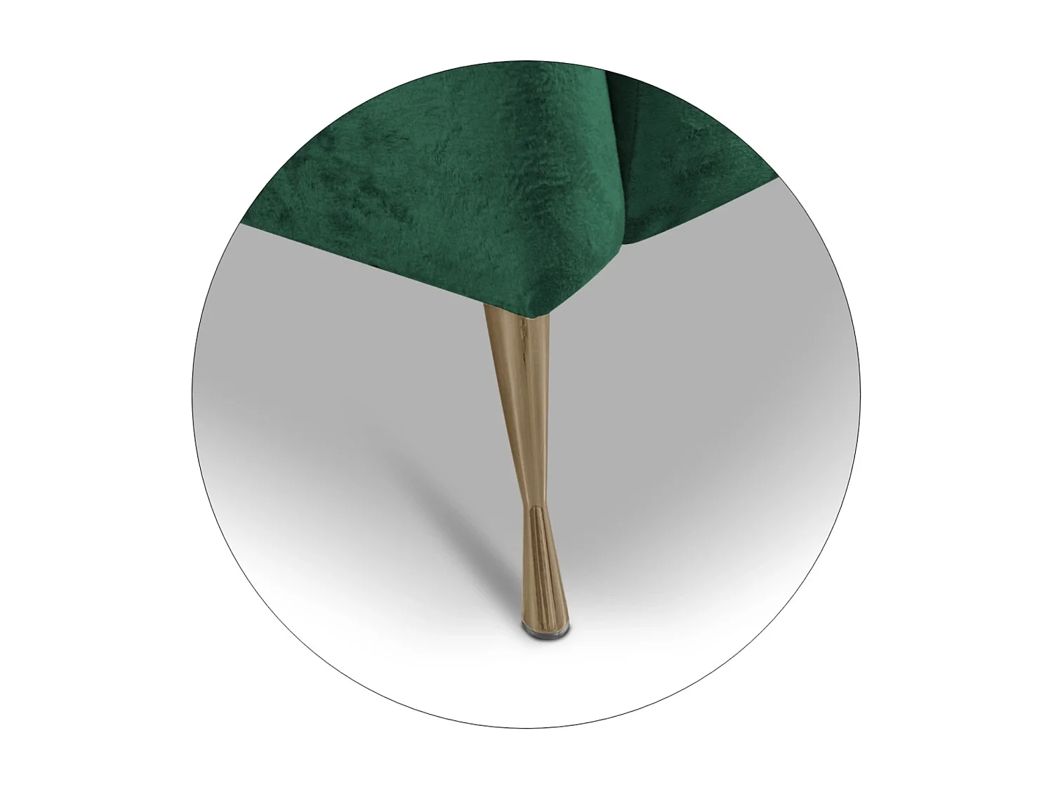 Ensemble salon 2+1 Adria - velours vert malachite pieds dorés