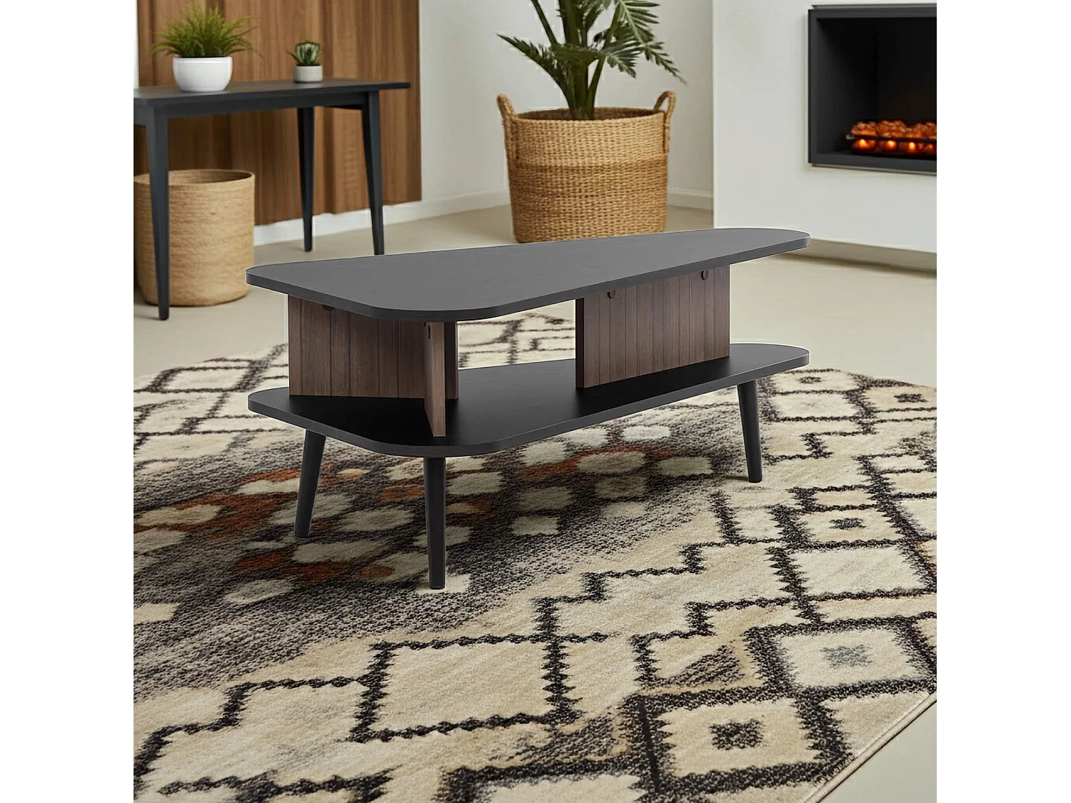 Table basse Pinelli 100 cm - style retro captain deck