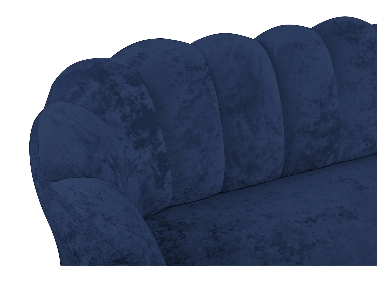 2-Sitzer Sofa Adria - samt marineblau goldene füße