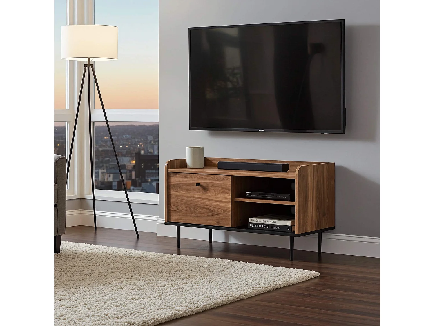 TV-Schrank Nero 100 cm - kompakt Brandy Castello