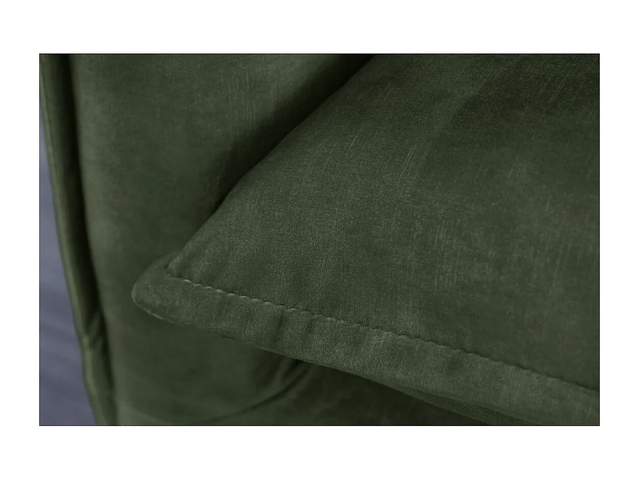 Canapé KALIA droit – Velours vert foncé – 3 places – Style contemporain