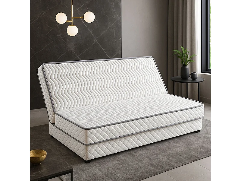 Matelas Clic Clac 120x190 - Hauteur 15 cm - Soutien Ferme - Confort Optimal - Usage Quotidien - Technologie Avancée
