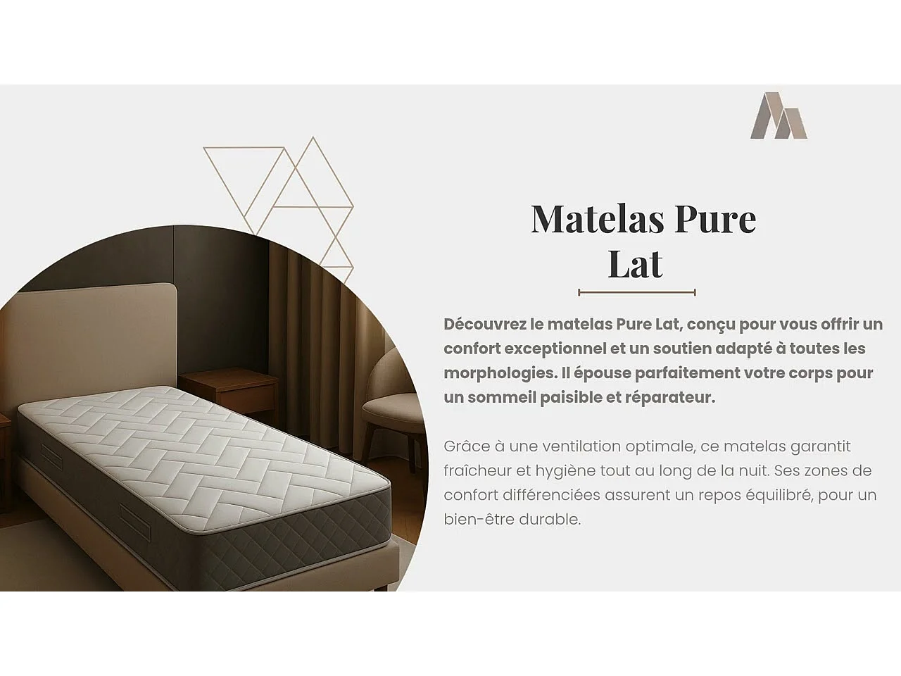 Matelas 140x190 Mousses face de contact latex  me Aertech 100  polyurthane - Soutien Trs Ferme - 7 Zones de Confort -...