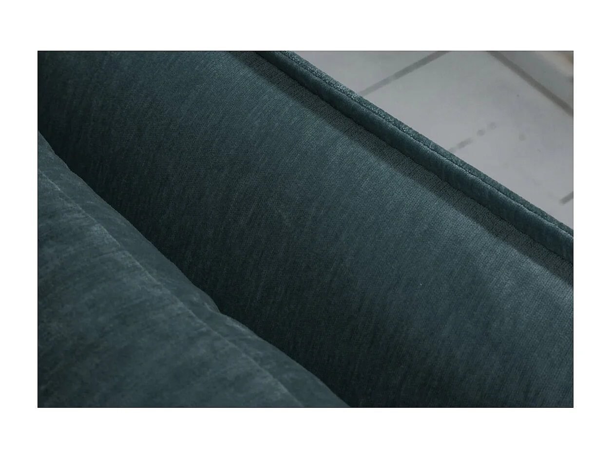 Canapé KALIA droit – Velours bleu canard – 3 places – Design contemporain