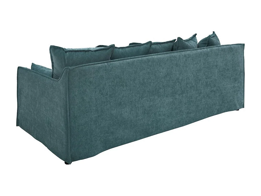 Canapé KALIA droit – Velours bleu canard – 3 places – Design contemporain