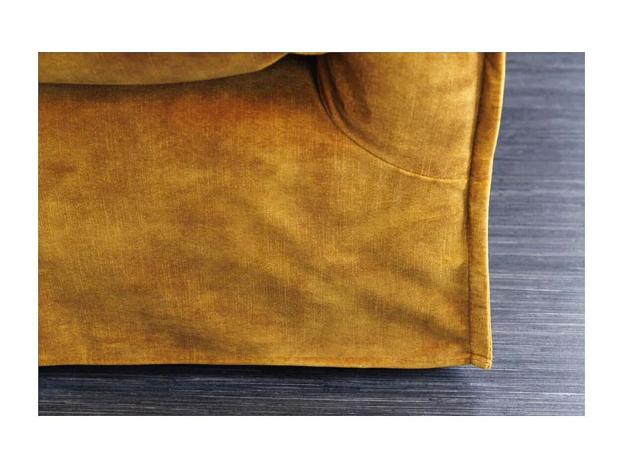 Canapé KALIA droit – Velours jaune moutarde – 3 places – Style contemporain