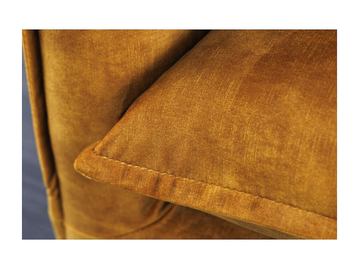 Canapé KALIA droit – Velours jaune moutarde – 3 places – Style contemporain