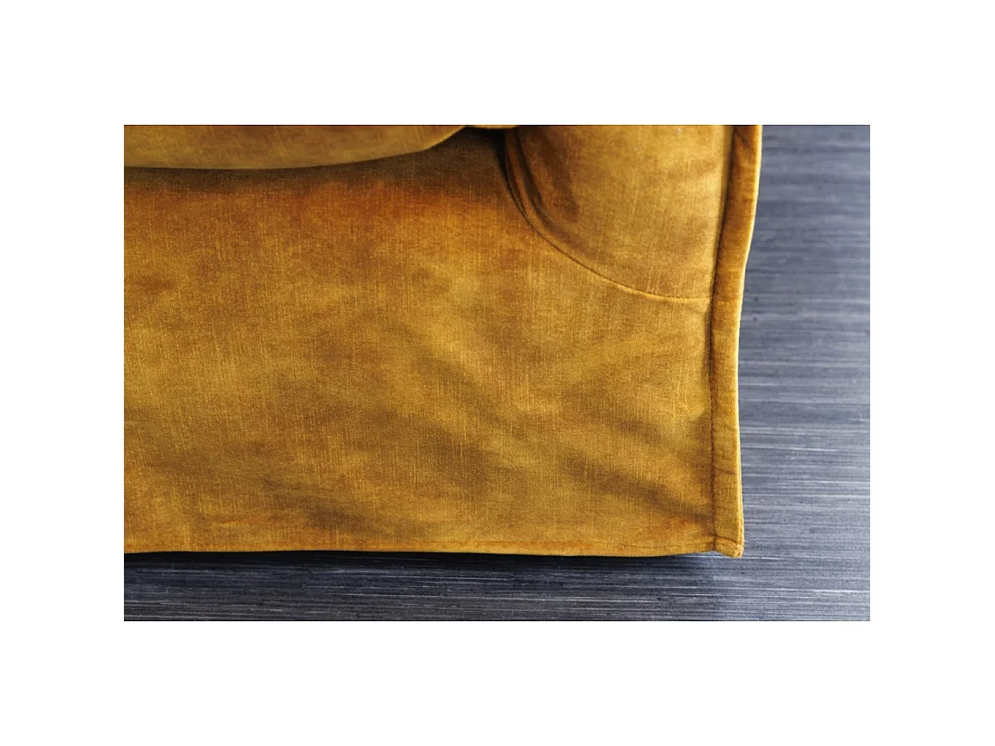 Divano KALIA destro – Velluto giallo senape – 3 posti – Stile contemporaneo