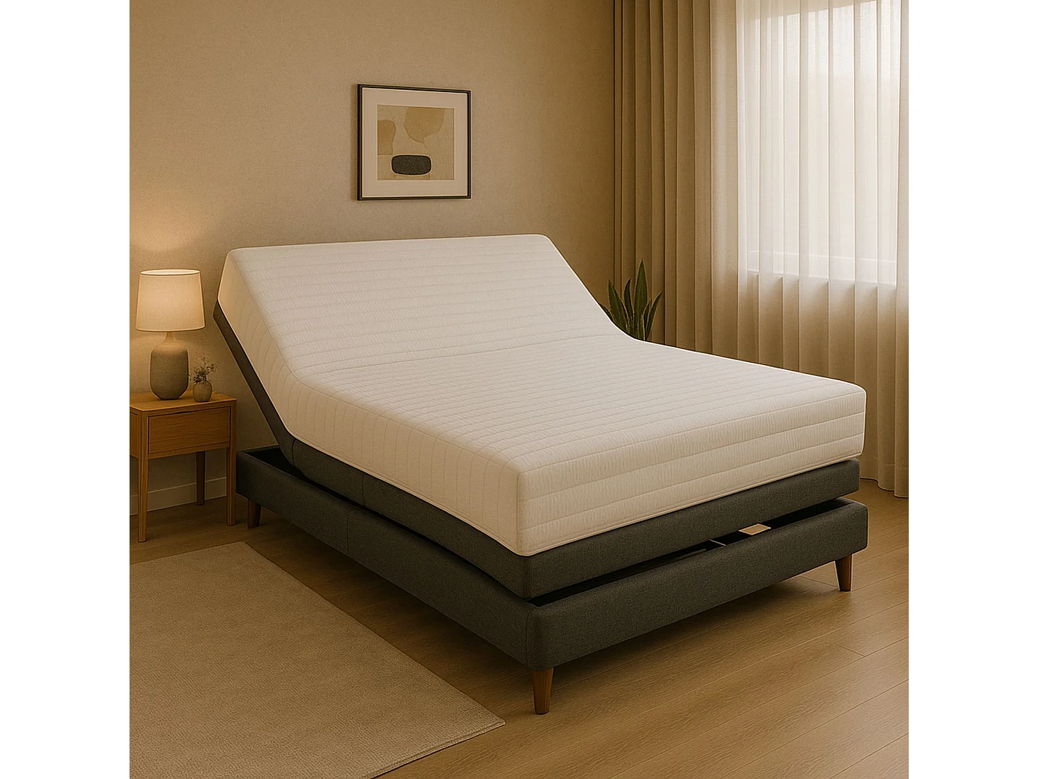 Nuits D'or Up&Down Visco Matelas 120x190 face de contact Mousse a Mémoire de Forme 55 Kg/m3 - Hauteur 20 Cm - Soutien Ferme