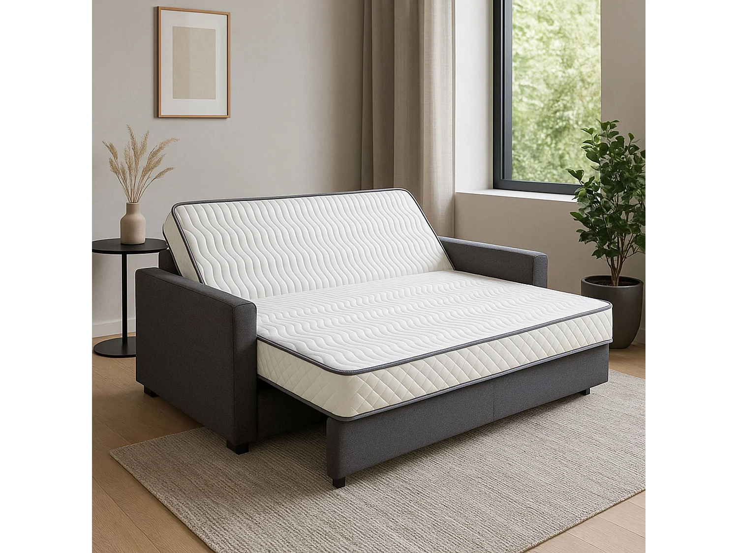 Matelas BZ 120x190 contact Latex  de densité 80 Kg/m3 et Mousse rembourrage  100 % polesther - âme 100 % polyuréthane poli lattex Indéformable Tissu Strech trés