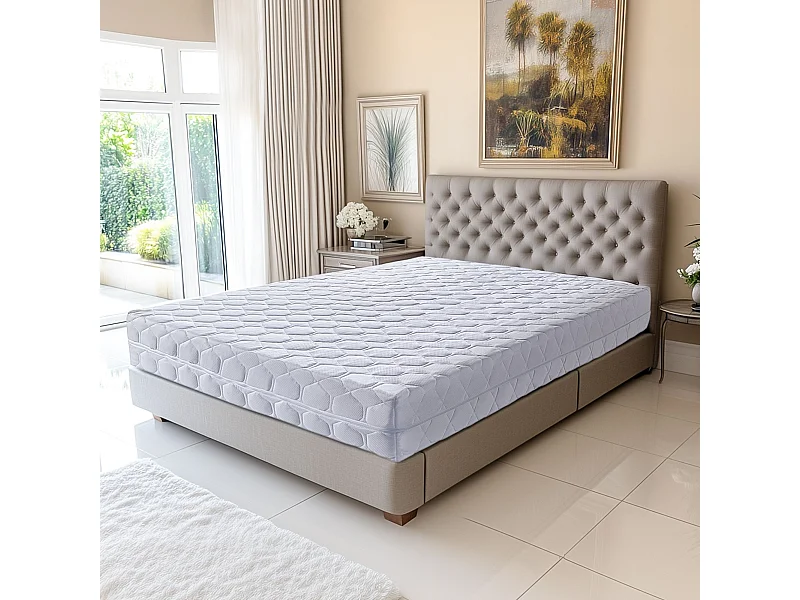 Matelas 23 cm 120x200 Très Ferme face de contact Mémoire de Forme + embourrage 100 % polesther - Spécial Sommiers Articulés - Dèhoussable 4 Côtés Lavable 30 ° 1