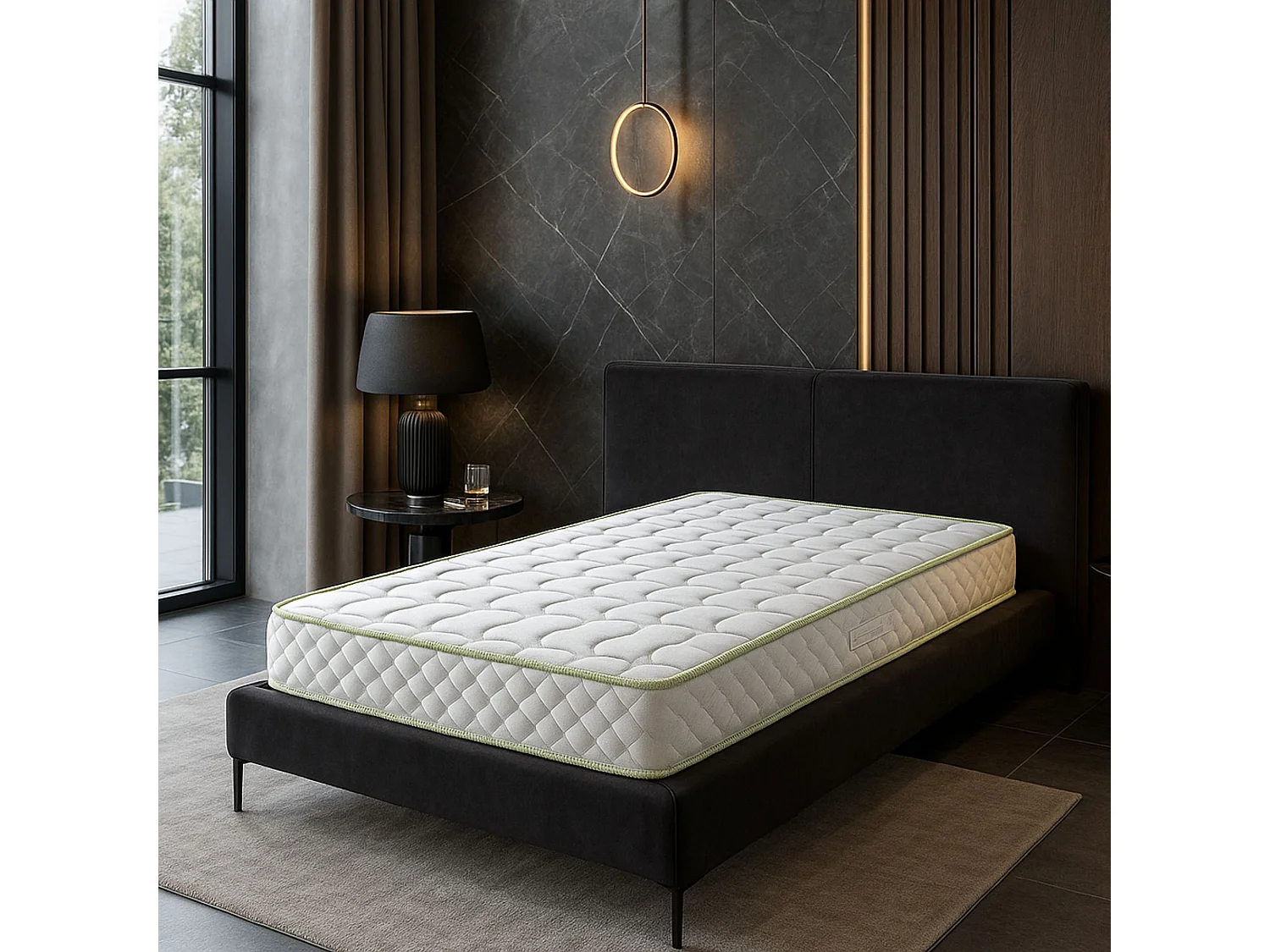 Matelas 90x190 Hauteur 21 Cm Densité 35 Kg/m3 Soutien Souple Confort Optimal Usage Quotidien - Nuit Calme