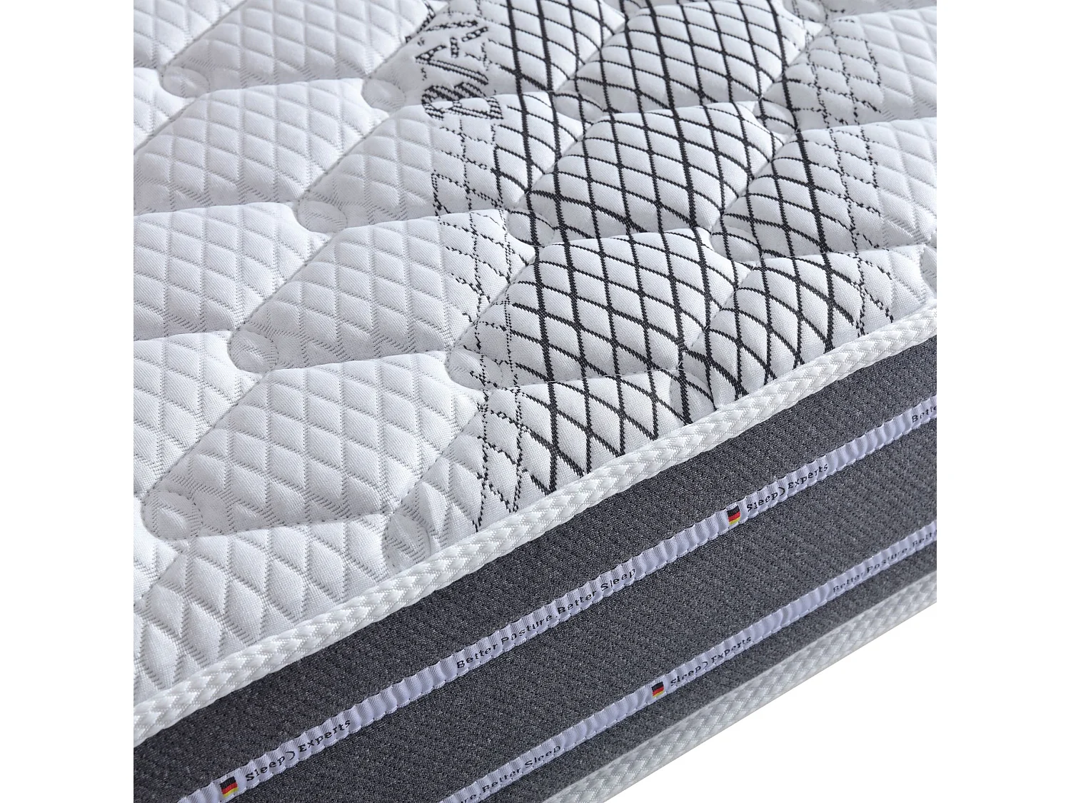 Matelas 140x190 cm Tissu 24 cm - Soutien Très Ferme - Confort Optimal - Usage Quotidien - MATELAS MAXI