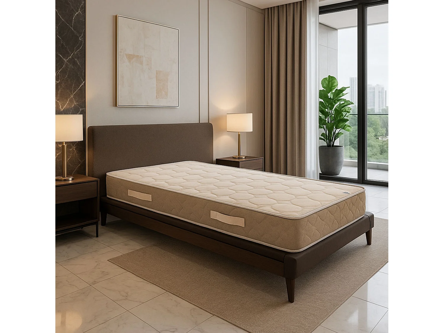 Matelas 80x200 x 23 cm Spécifique pour Sommier Articulé avec contact latex densité 80 Kg/m3 - Compatible Sommiers Articulés - Soutien Ferme