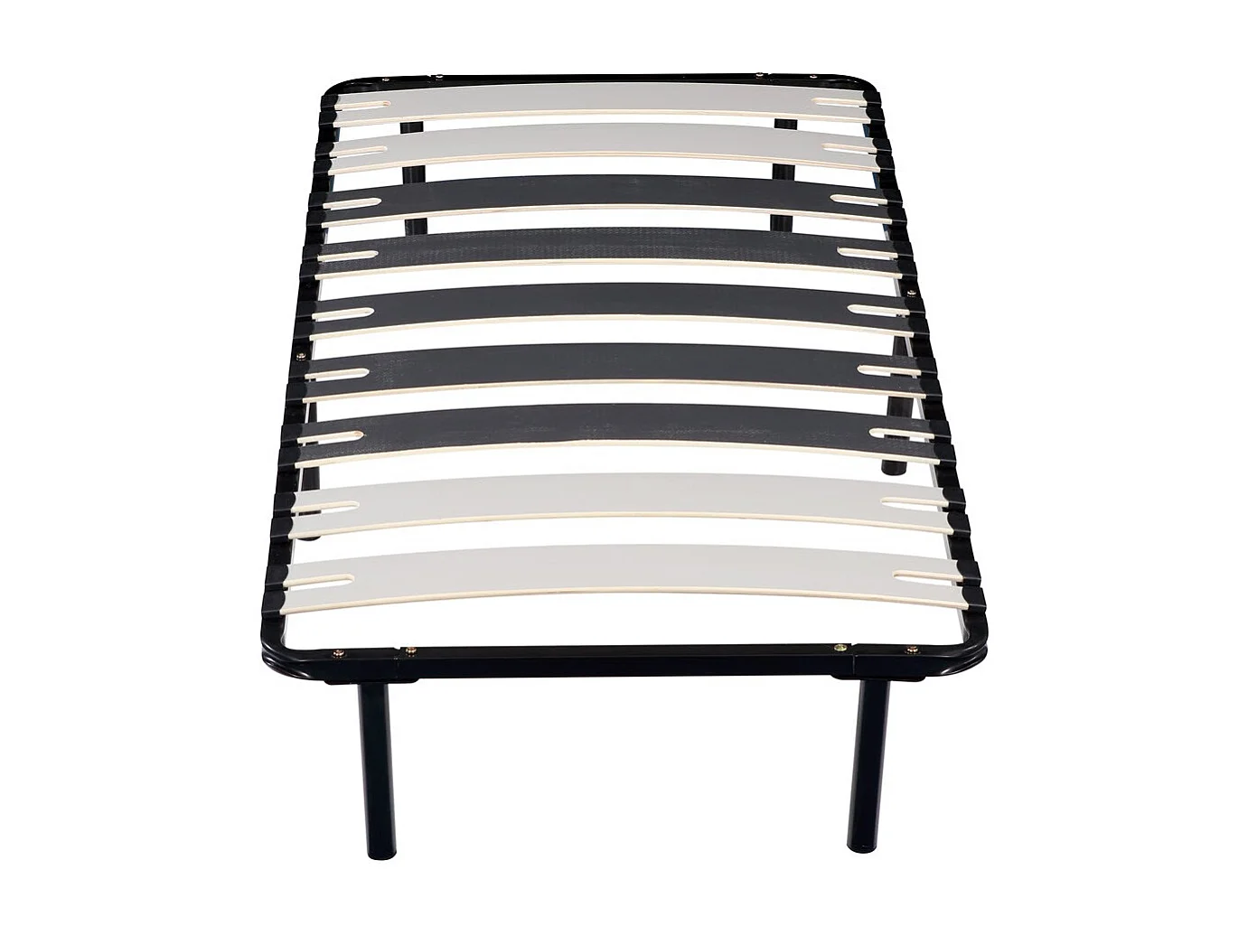 Sommier Cadre à Lattes Metal 29 cm - 80x200 - Compatible avec Matelas Standard - 9 Larges Lattes de 12,5 cm - Metal Epaisseur 1,2 mm - Solide et Confortable - C